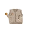 Vest, bouclé uld, natur melange*Smallstuff Online