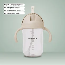 Sugerørskop Tritan 330ml Grå*Mininor