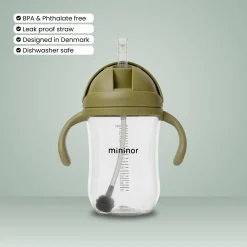 Sugerørskop Tritan 330ml grøn*Mininor Clearance